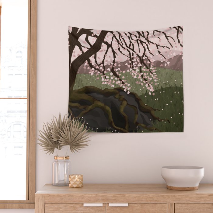 Almond Tree Wall Tapestry Gallery Image 2