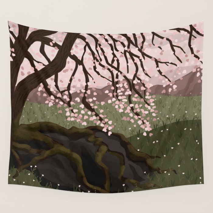 Almond Tree Wall Tapestry Gallery Image 4