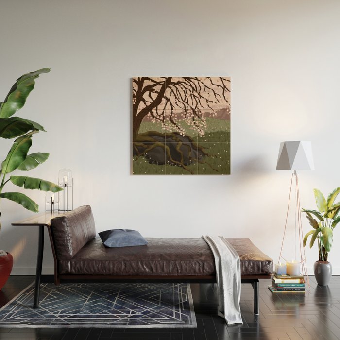 Almond Tree Wood Wall Art Gallery Image 2