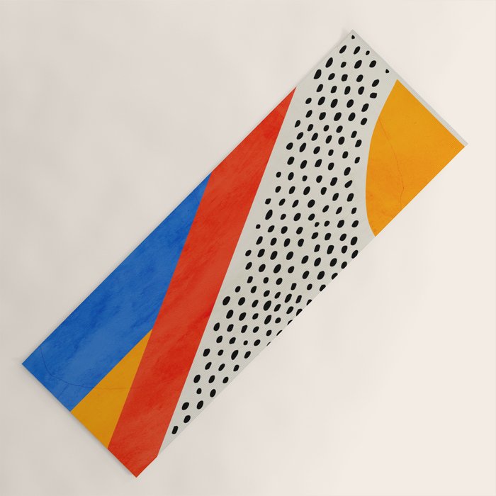 Mid Century Abstract Landscape Yoga Mat Gallery Image 1