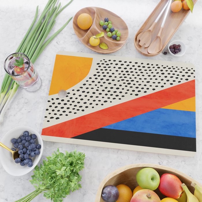 Mid Century Abstract Landscape Cutting Board Gallery Image 2