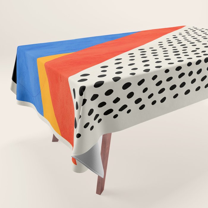 Mid Century Abstract Landscape Tablecloth Gallery Image 1