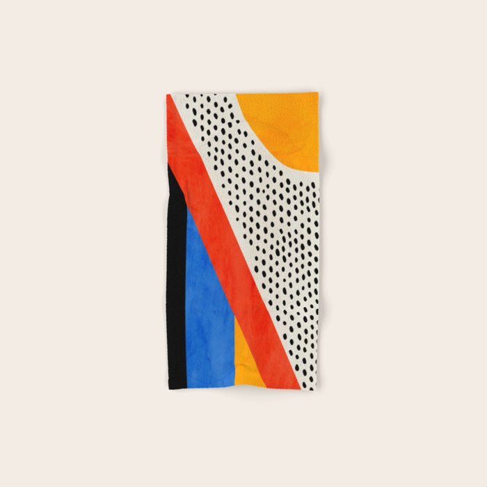 Mid Century Abstract Landscape Bath Towel Gallery Image 1