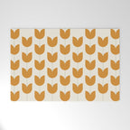 Spring Tulips V Orange Mid Century Flowers Welcome Mat Gallery Image 1