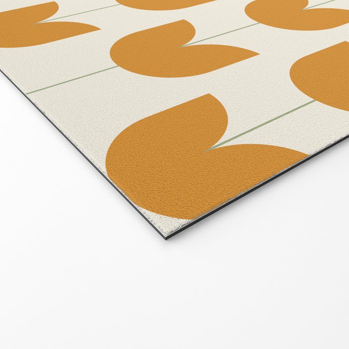 Spring Tulips V Orange Mid Century Flowers Welcome Mat Gallery Image 2