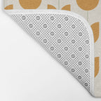 Spring Tulips V Orange Mid Century Flowers Bath Mat Gallery Image 2