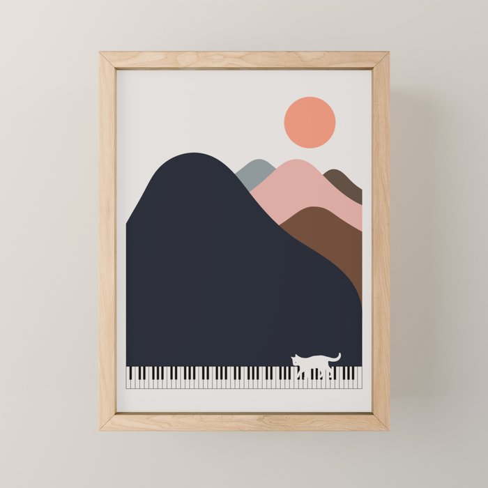 Cat Landscape 70 Mini Art Print Gallery Image 1