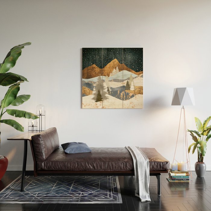 Winter Stars Wood Wall Art Gallery Image 2