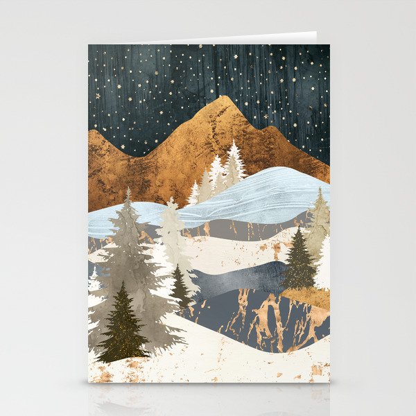 Winter Stars Stationery Card Gallery Image 2