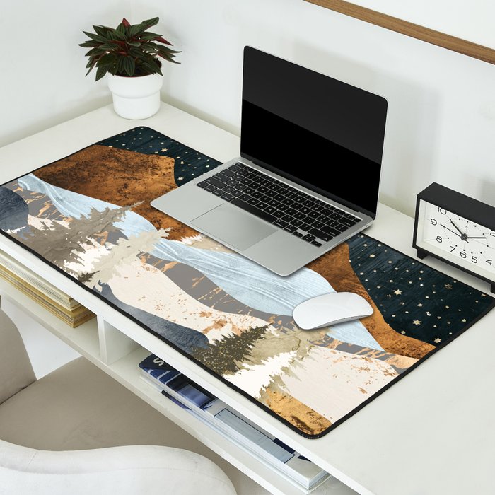 Winter Stars Desk Mat Gallery Image 2