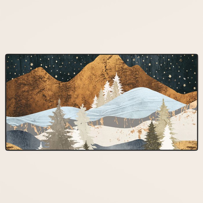 Winter Stars Desk Mat Gallery Image 3