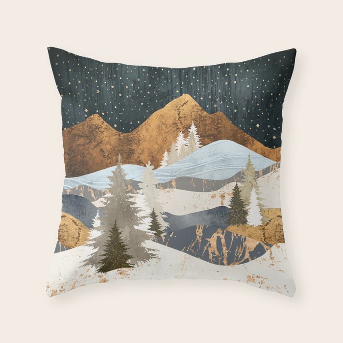 Winter Stars Throw Pillow Gallery Image 6
