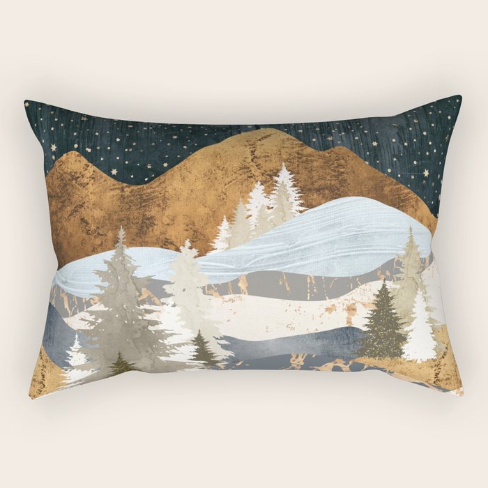 Winter Stars Rectangular Pillow Gallery Image 2