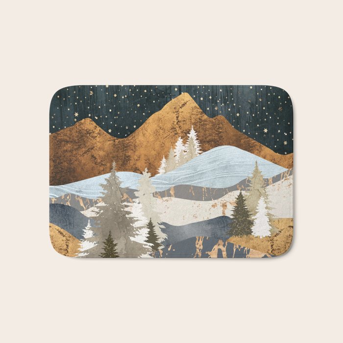 Winter Stars Bath Mat Gallery Image 1