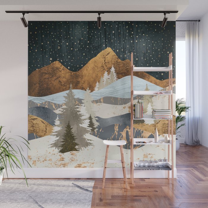 Winter Stars Wall Mural Gallery Image 1