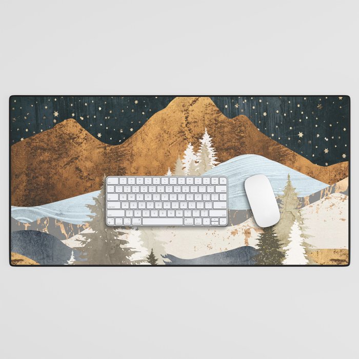 Winter Stars Desk Mat Gallery Image 1