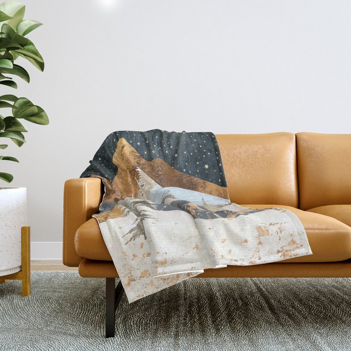 Winter Stars Throw Blanket Gallery Image 1