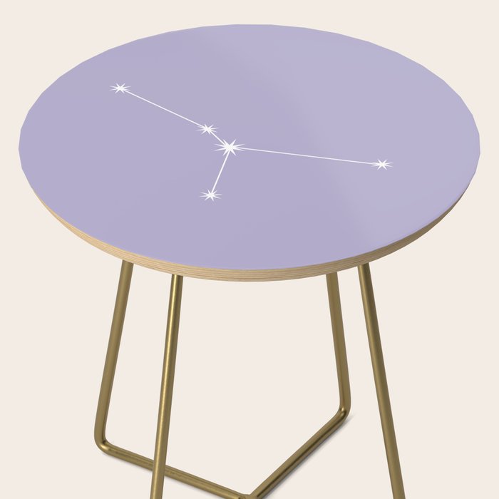 Cancer Zodiac Star Constellation Line Art Pastel Lavender Side Table Gallery Image 2