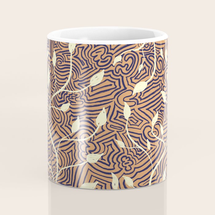 Classic Woodland Vines in Brown  Coffee Mug Gallery Image 4