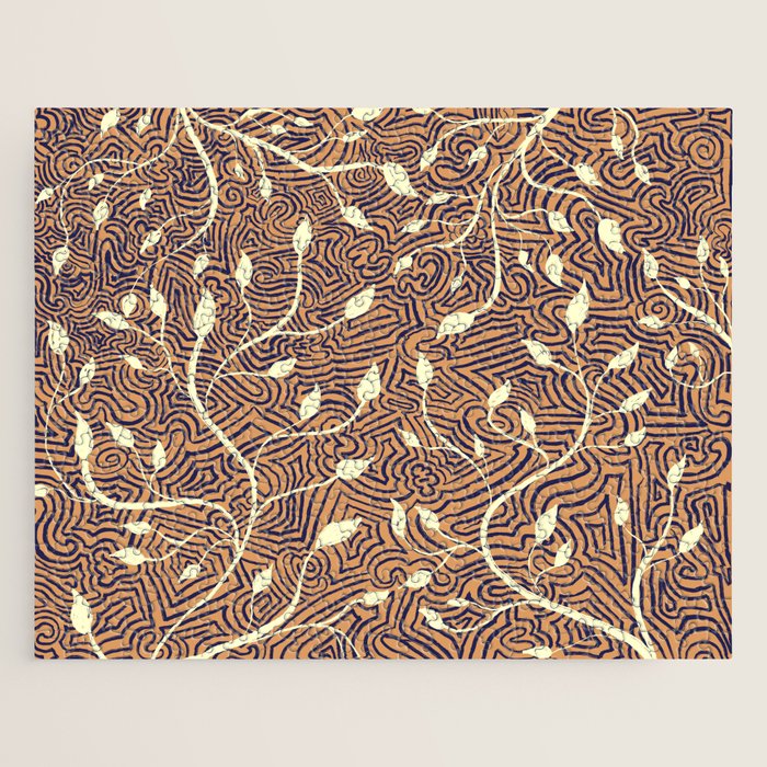 Classic Woodland Vines in Brown  Jigsaw Puzzle Gallery Image 1