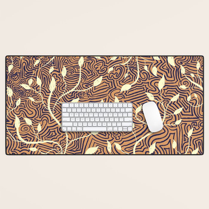 Classic Woodland Vines in Brown  Desk Mat Gallery Image 1