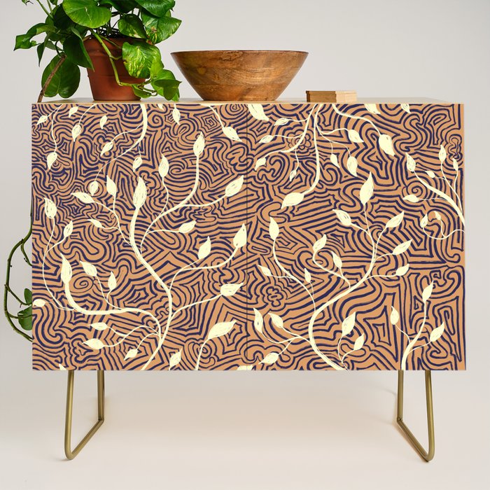 Classic Woodland Vines in Brown  Credenza Gallery Image 1