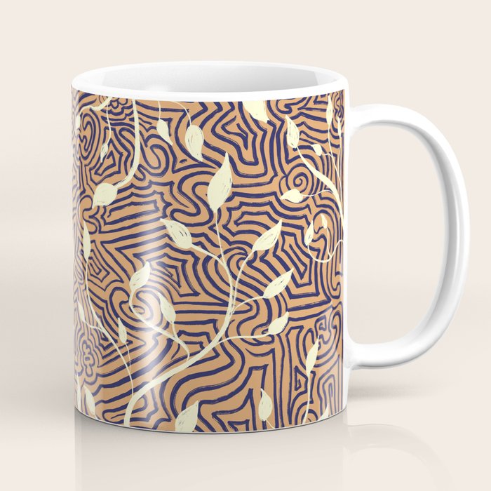 Classic Woodland Vines in Brown  Coffee Mug Gallery Image 1
