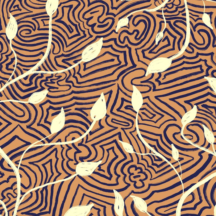 Classic Woodland Vines in Brown  Coffee Mug Gallery Image 2