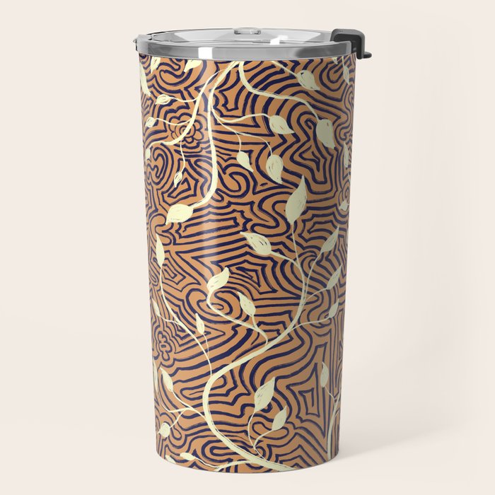 Classic Woodland Vines in Brown  Travel Mug Gallery Image 2