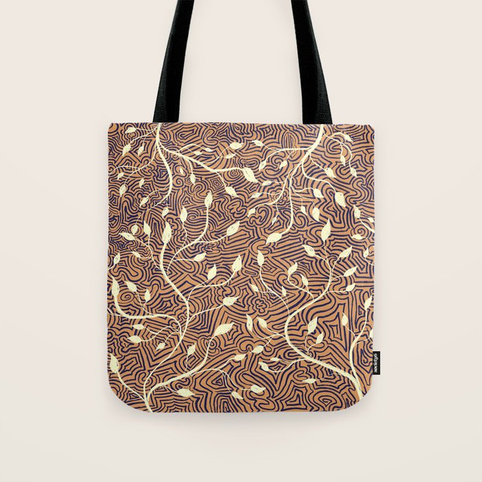 Classic Woodland Vines in Brown  Tote Bag Gallery Image 1