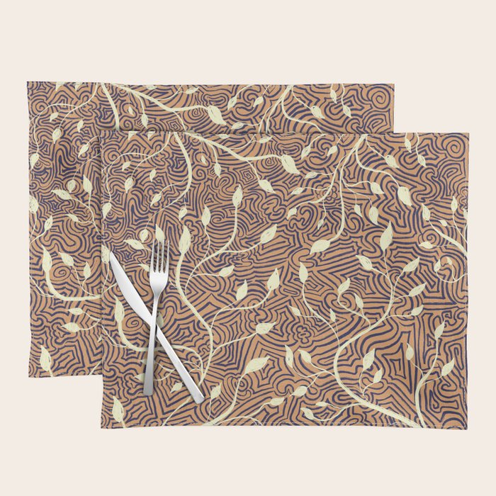Classic Woodland Vines in Brown  Placemat Gallery Image 1