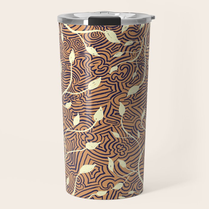 Classic Woodland Vines in Brown  Travel Mug Gallery Image 1