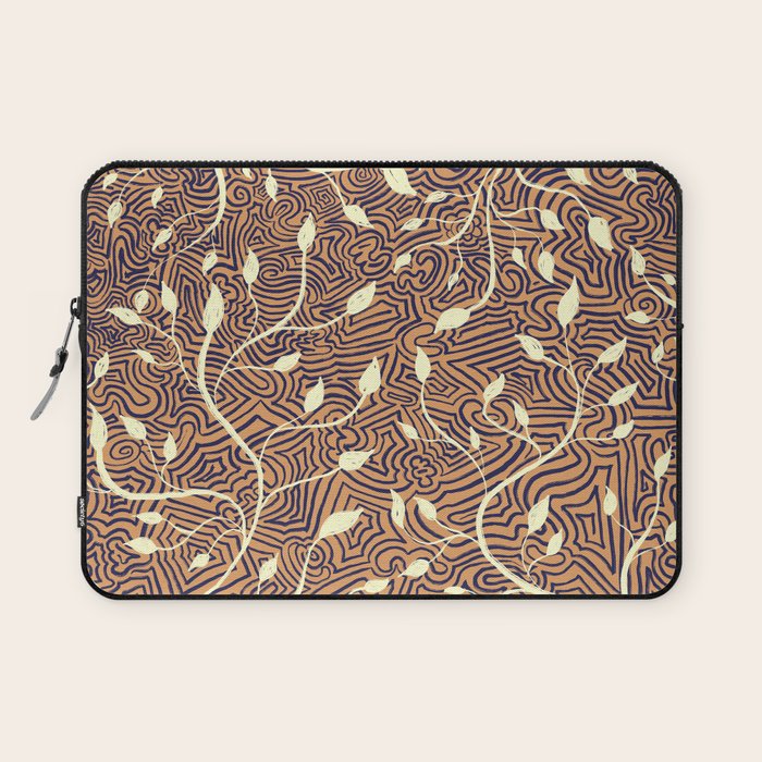 Classic Woodland Vines in Brown  Laptop Sleeve Gallery Image 1