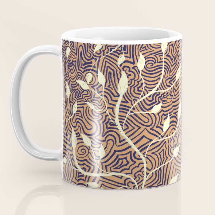 Classic Woodland Vines in Brown  Coffee Mug Gallery Image 3
