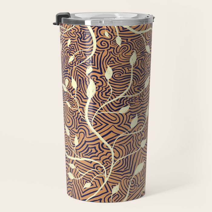 Classic Woodland Vines in Brown  Travel Mug Gallery Image 3