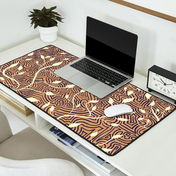 Classic Woodland Vines in Brown  Desk Mat Gallery Image 2