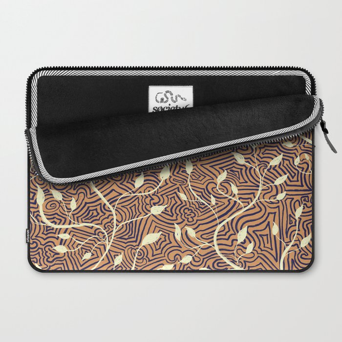 Classic Woodland Vines in Brown  Laptop Sleeve Gallery Image 2