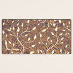 Classic Woodland Vines in Brown  Desk Mat Gallery Image 3
