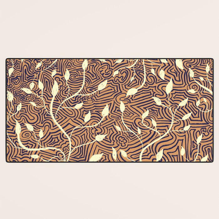 Classic Woodland Vines in Brown  Desk Mat Gallery Image 3