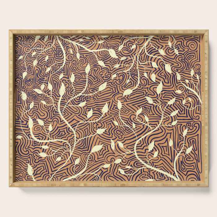 Classic Woodland Vines in Brown  Serving Tray Gallery Image 1