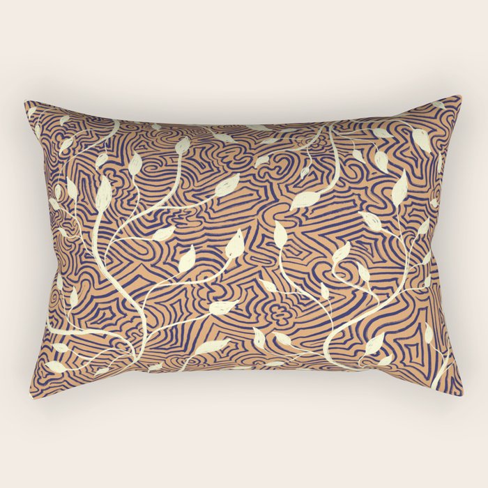 Classic Woodland Vines in Brown  Rectangular Pillow Gallery Image 1