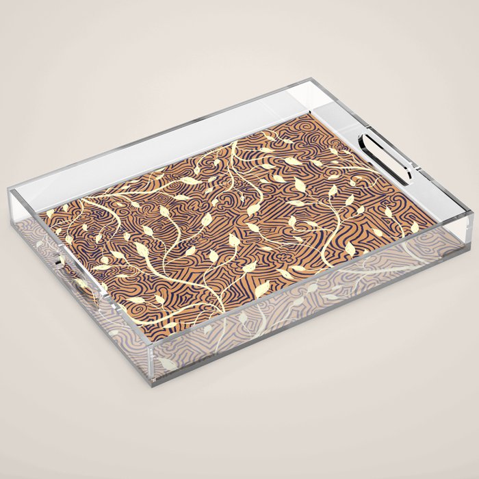 Classic Woodland Vines in Brown  Acrylic Tray Gallery Image 1