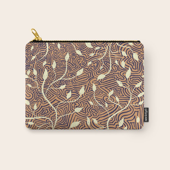Classic Woodland Vines in Brown  Carry All Pouch Gallery Image 1