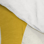 Modern Retro Liquid Swirl Abstract Pattern Orange Mustard Blue Comforter Gallery Image 4