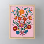 Mexican Blue Birds in Pink Mini Art Print Gallery Image 1