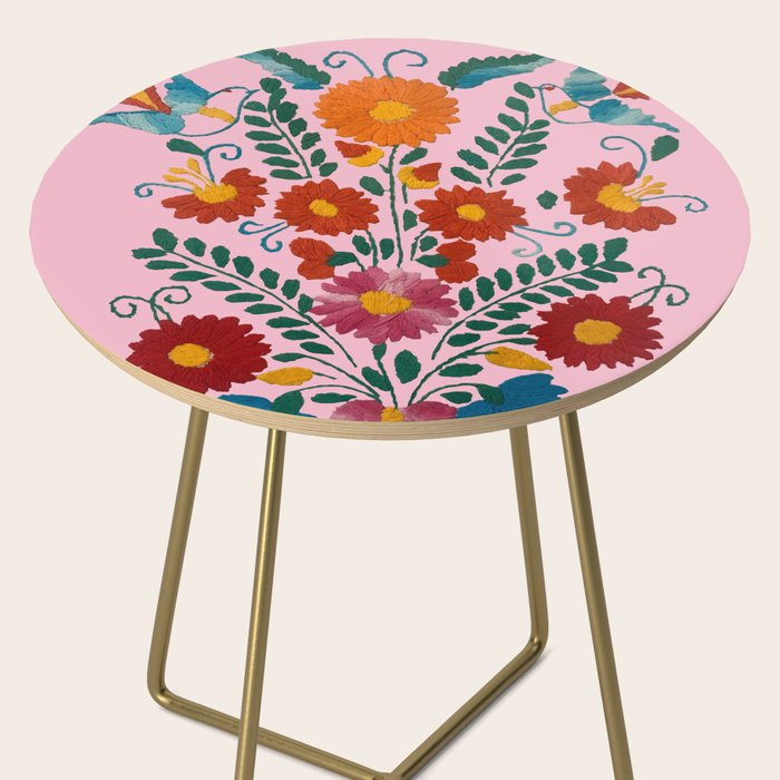 Mexican Blue Birds in Pink Side Table Gallery Image 2