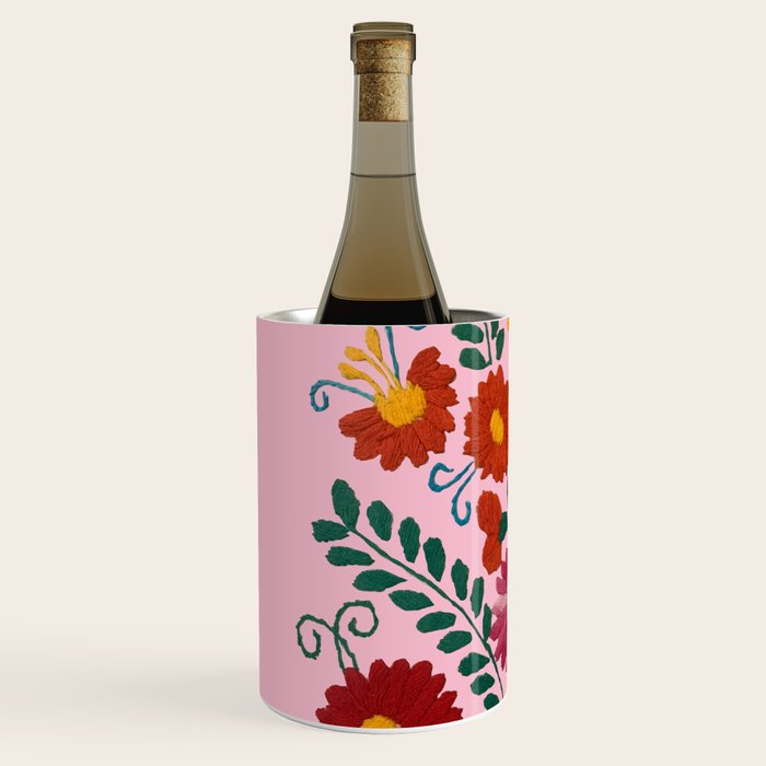 Mexican Blue Birds in Pink Wine Chiller Gallery Image 2