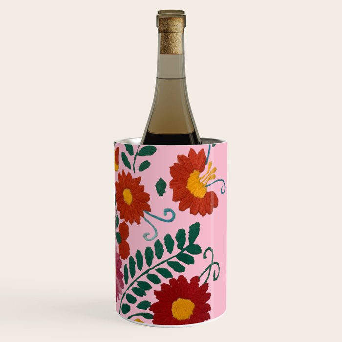 Mexican Blue Birds in Pink Wine Chiller Gallery Image 3