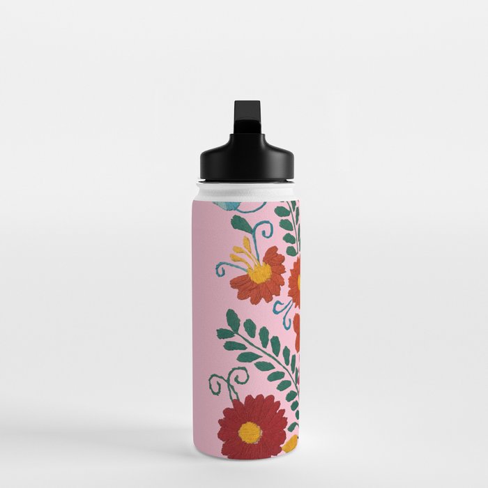 Mexican Blue Birds in Pink Water Bottle Gallery Image 3