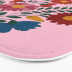 Mexican Blue Birds in Pink Bath Mat Gallery Image 3